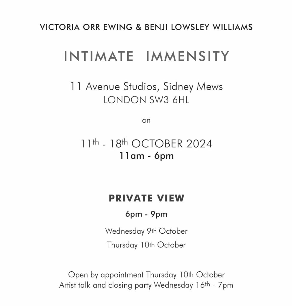 Invitation to exhibition of paintings and sculpture October 2024