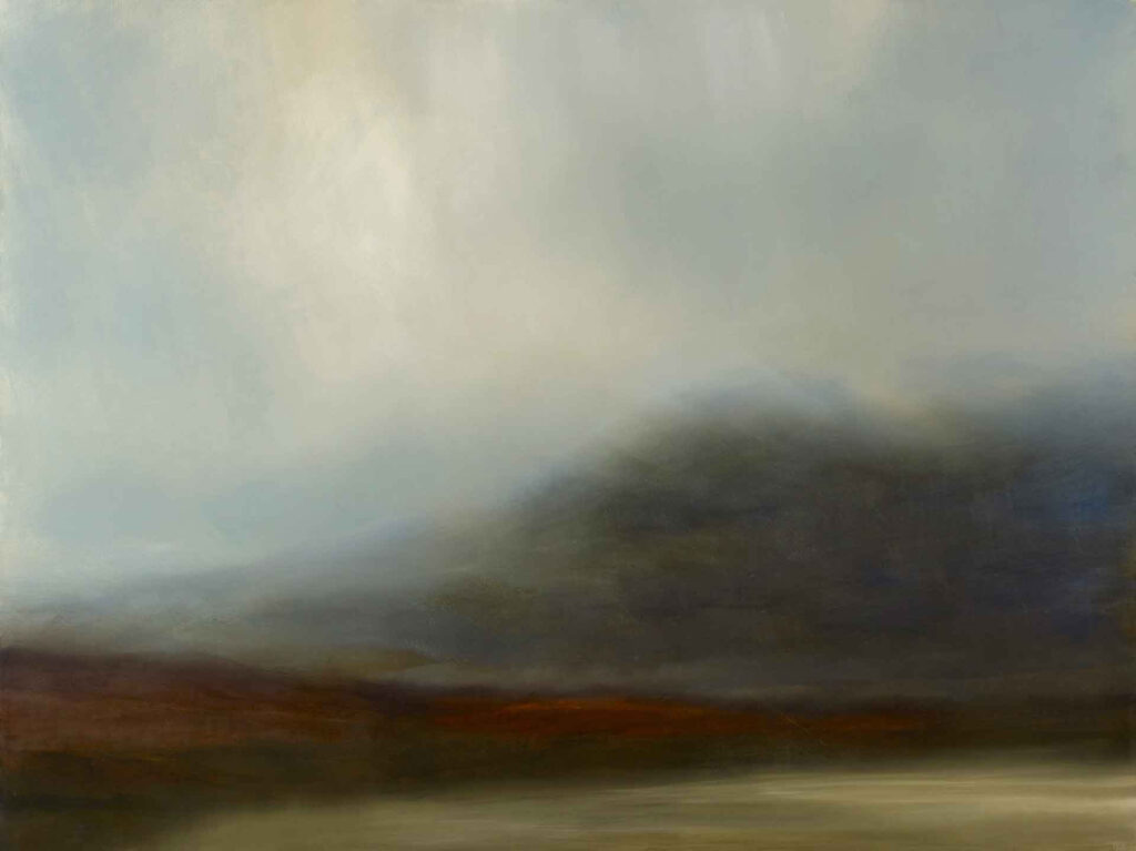 Fleeting Light On Uig Sands, Isle of Lewis - Landscape Painting By Victoria Orr Ewing