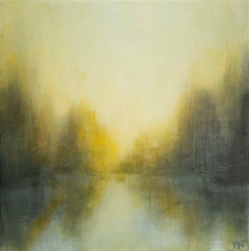 Floating. Imaginary Landscape Painting By Victoria Orr Ewing