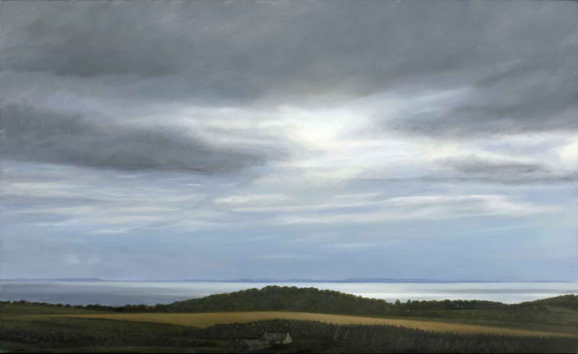 Ireland From The Mull of Galloway. Landscape Painting by Victoria Orr Ewing