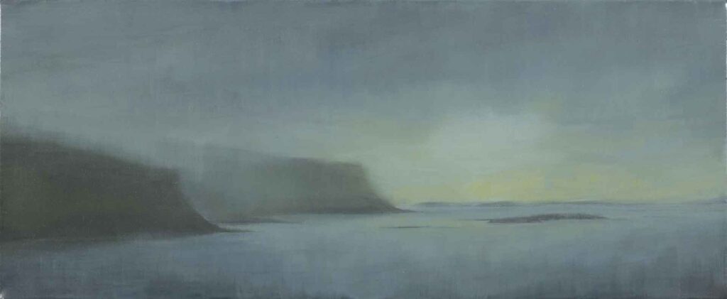 Blues Greens Loch Na Keal, Isle of Mull. Landscape Painting by Victoria Orr Ewing