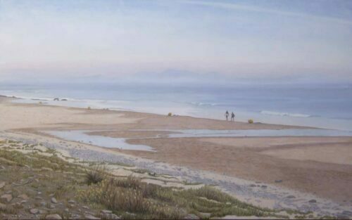Bolonia Beach 3. Landscape Oil Painting By Victoria Orr Ewing