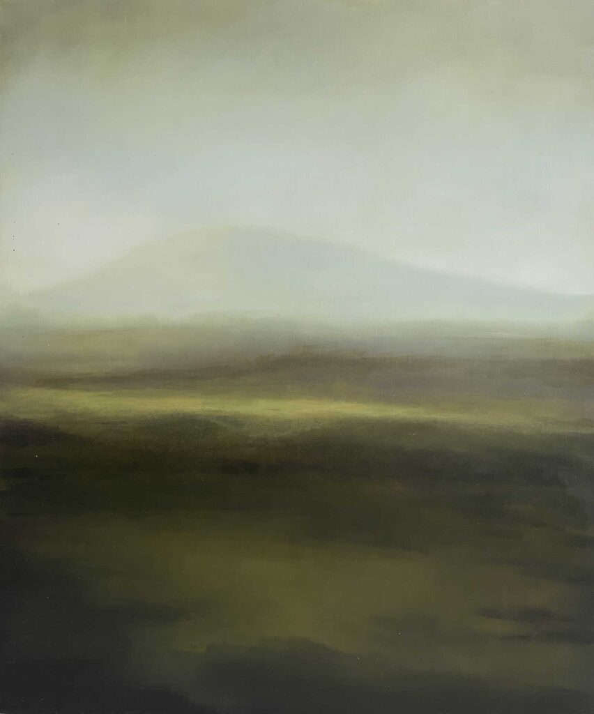 Pale Morning Light. Imaginary Landscape Painting Based On The Outer Hebrides by Victoria Orr Ewing