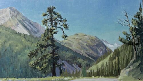 Plein Air Sketch Of Summer Between Meribel and Courchevel by Victoria Orr Ewing