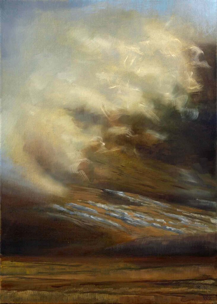 Sunlight and Clouds On Mealsival, Isle of Lewis. Contemporary Scottish Landscape Painting By Victoria Orr Ewing Sunlight and Clouds On Mealsival, Isle of Lewis. Contemporary Scottish Landscape Painting By Victoria Orr Ewing